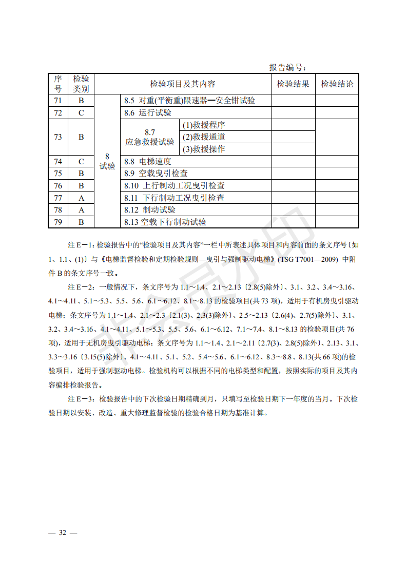 《電梯監(jiān)督檢驗和定期檢驗規(guī)則——曳引與強制驅(qū)動電梯》（TSG T7001—2009）第3號修改單（征求意見稿）