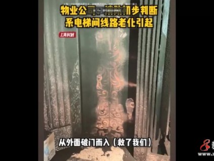 電梯線路老化！視頻：凌晨上海一小區(qū)電梯失火，消防及時(shí)破門(mén)救人！