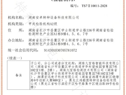 重磅！湖南安卓特種設(shè)備科技有限公司作為唯一的民營企業(yè)獲得了A2級資質(zhì)